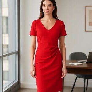 Boden Ponte Red Dress 16